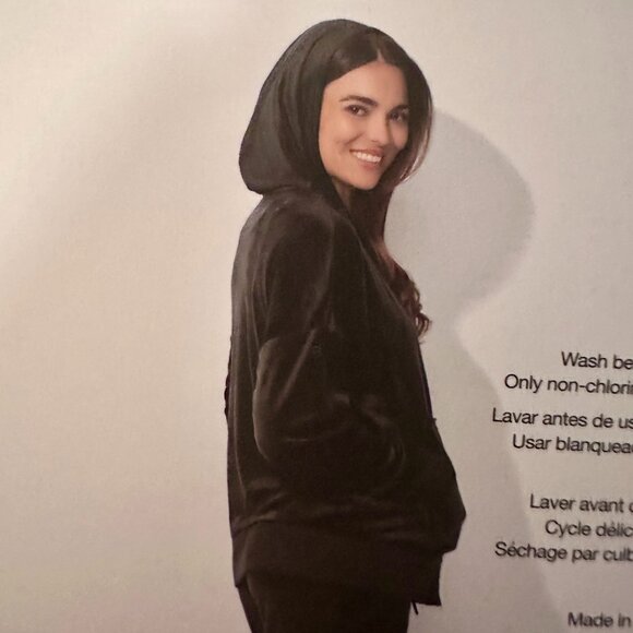 Felina Women's Luxe Velour Track Suit Size XXL Black Soft Loungewear Relax Fit - Picture 7 of 13